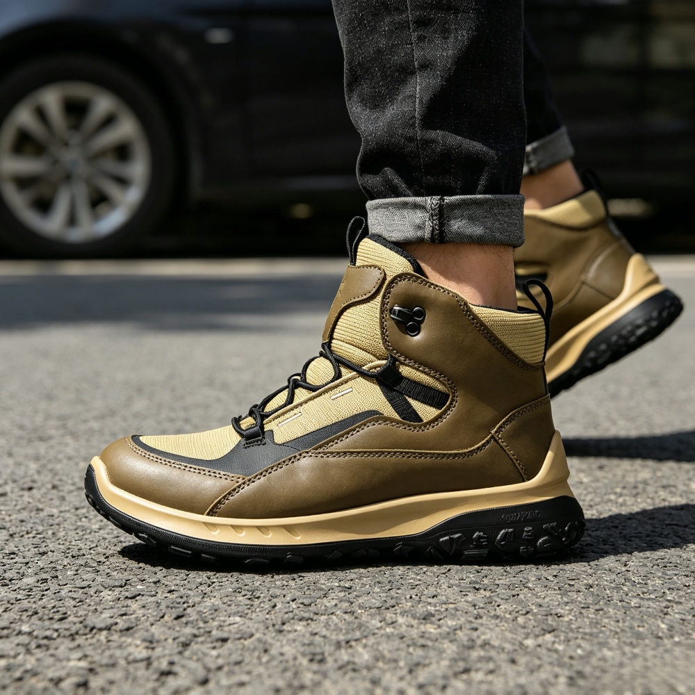 Streetwear Brand Designs - High Top Leather Shoes Men Luxury