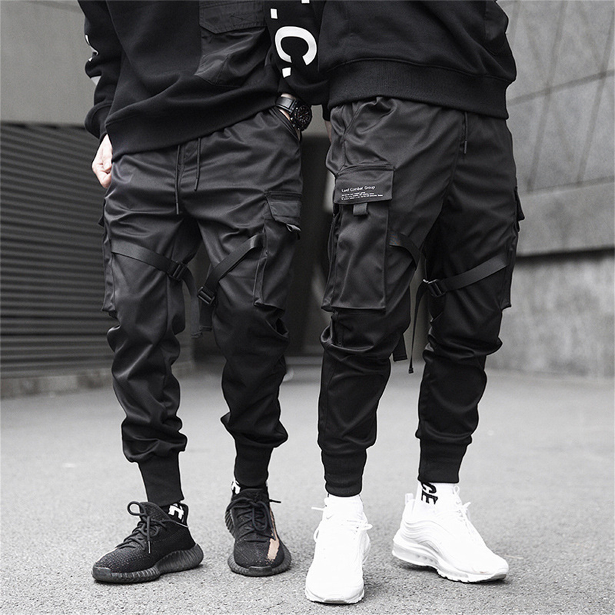 Gothic Streetwear Brand - Black Hip Hop Cargo Pants Summer