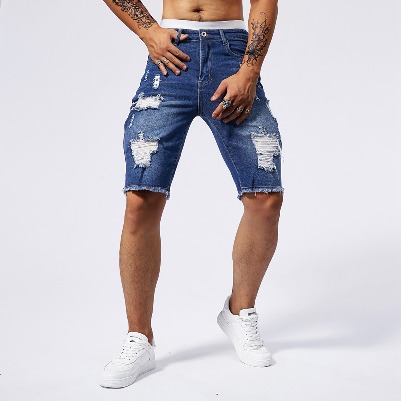 2025 Summer New Men's Ripped D - Streetwear Brand Fashion recension och pris
