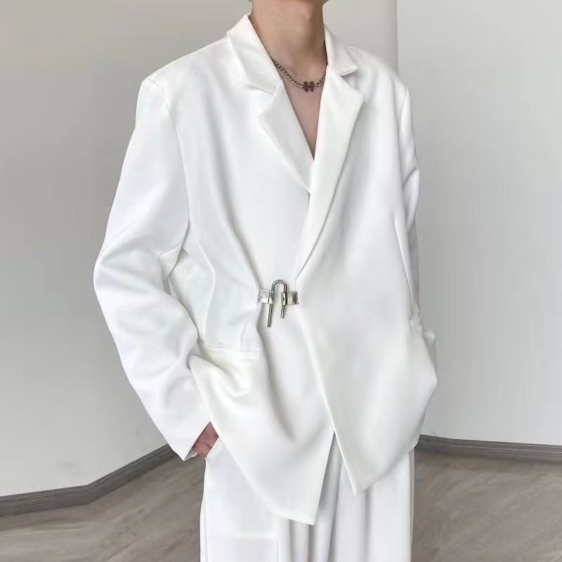 Men's White Casual Blazer Set  - Streetwear Brand Niche recension och pris