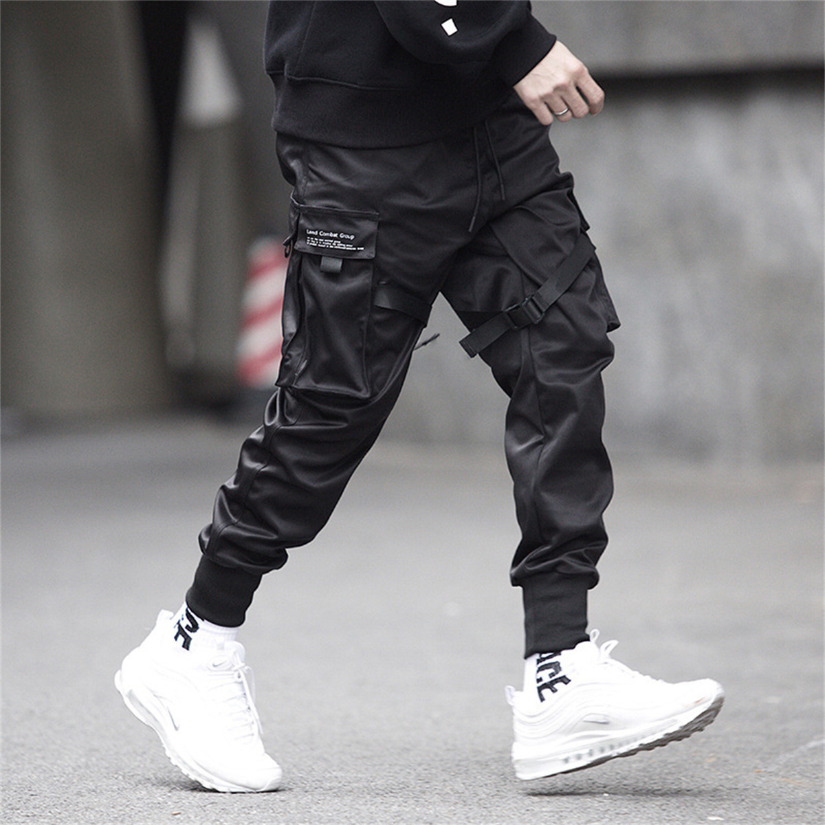 Black Hip Hop Cargo Pants Summ - Gothic Streetwear Brand recension och pris