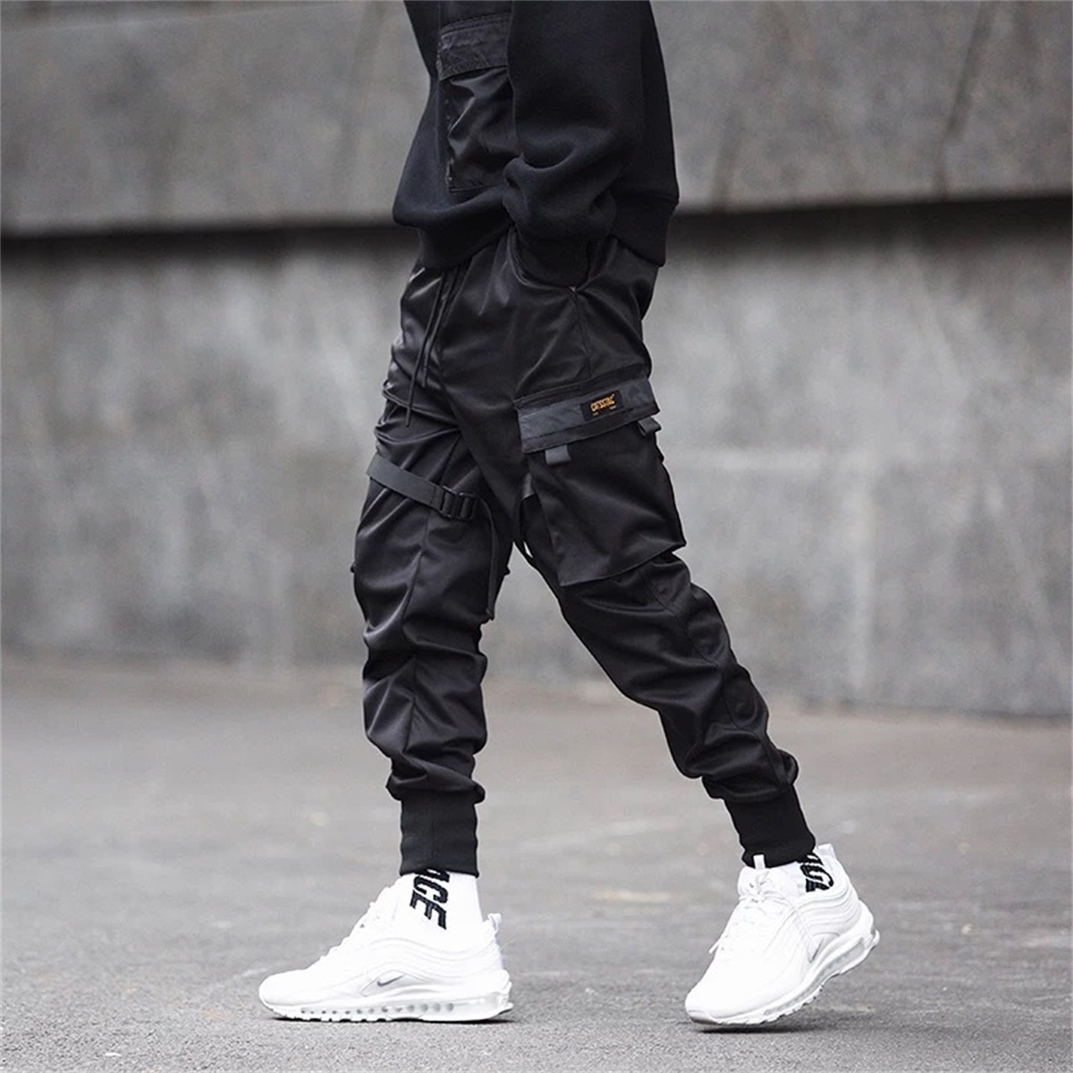 Black Hip Hop Cargo Pants Summ - Gothic Streetwear Brand recension och pris