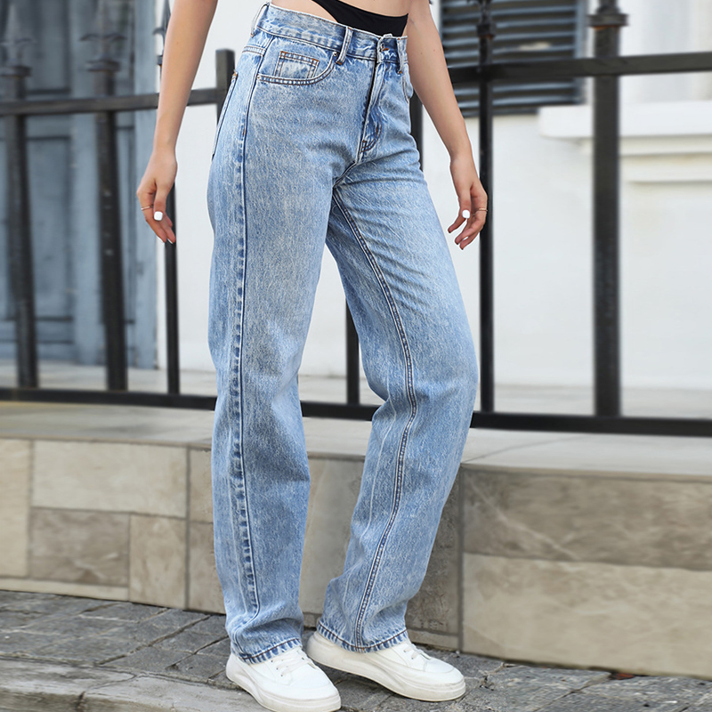 Fake Two-Piece Stitching Strai - Streetwear Outfit Brand recension och pris