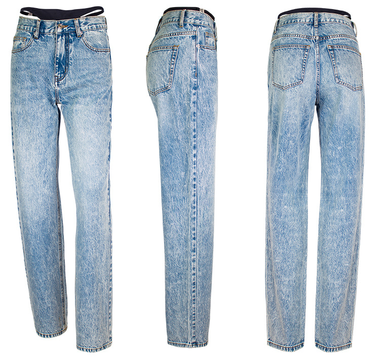 Fake Two-Piece Stitching Strai - Streetwear Outfit Brand recension och pris